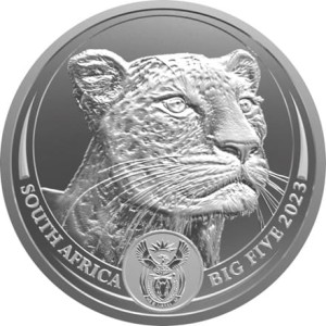 Wielka Piątka - Leopard 2023  moneta 1 uncja srebra  BIG FIVE MG