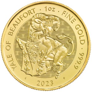 Bestie Tudorów Yale of Beaufort 2023 r.moneta 1 uncja złota