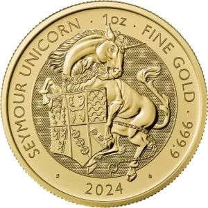 Bestie Tudorów- The Royal Tudor Beasts - Seymour Unicorn 2024r.moneta 1 uncja złota