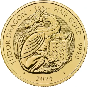 Bestie Tudorów- The Royal Tudor Beasts -Dragon/ Smok 2024 moneta 1 uncja złota