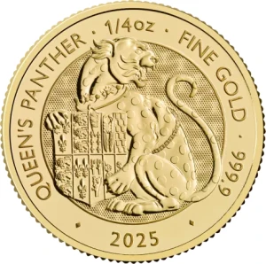 Bestie Tudorów- moneta 1/4 uncji złota The Royal Tudor Beasts -Tudor Beasts Queen's Panther/Pantera Królowej 2025 