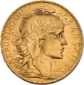20 Złotych Franków francuskich złota moneta