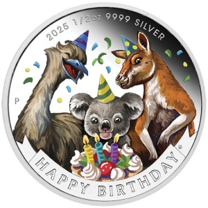 Happy Birthday moneta 1/2oz srebra proff