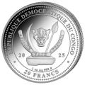 Kongo World's Wildlife -The Lion 2025 moneta 1 uncja srebra pr.999,9 Kolorowana