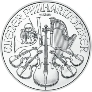 Srebrna moneta Wiedeńscy Filharmonicy 1oz – srebro inwestycyjne, Mennica Austriacka