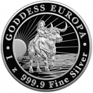 Bogini Europy- Goddess Europa 1 uncja srebra