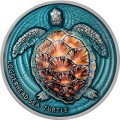 Moneta srebrna Loggerhead Sea Turtle 2 oz 2023 – Żółw Karetta high relief Antique Finish
