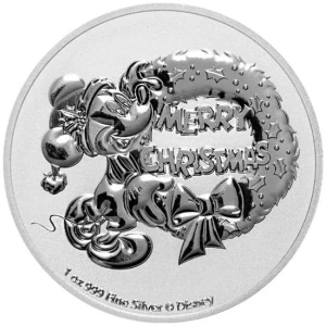 Mickey Mouse "Marry Christmas"  moneta srebrna 1oz 2021