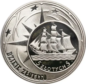 moneta 10 zł NBP Dzieje Złotego 2005, 14,14g srebra