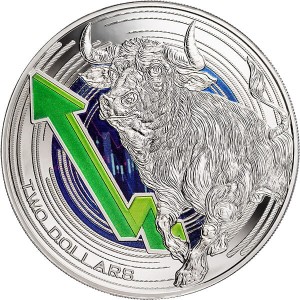 Bull and Bear Markets - Byk i Niedźwiedź moneta 1 uncja srebra 2024