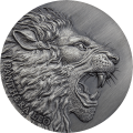 Panthera Leo Lew 2 oz srebra 2020 – awers monety Expressions of Wildlife