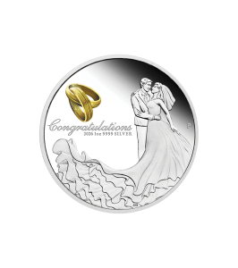 Wedding Coin - Moneta Ślubna - moneta 1oz srebra proff