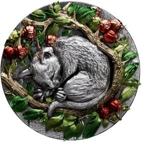 Civet Coffee Cameroon moneta kolorowa 2 oz srebra 2025