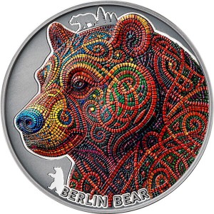 Berlin Bear Cameroon moneta kolorowa 2 oz srebra 2026