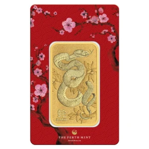 1 uncja sztabka złota Lunar Year of Snake Perth Mint