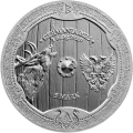 Piekna moneta boginii Valkiries Ostara wykonana z czystego srebra