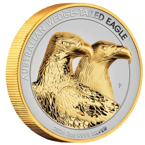 Australijski Orzeł Klinoogonowy - Australian Wedge-Tailed Eagle 2026 - 2oz srebra pozłacane