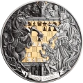Queen's Gambit – srebrna moneta kolekcjonerska 3 uncje ze złoceniami