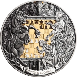Queen's Gambit - Chess Battle moneta 3 uncje srebra