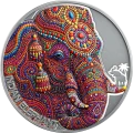 Indian Elephantn Cameroon moneta kolorowa 2 oz srebra 2026
