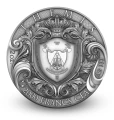 Temida Themis 2026 – rewers monety z wagą, mieczem i opaską