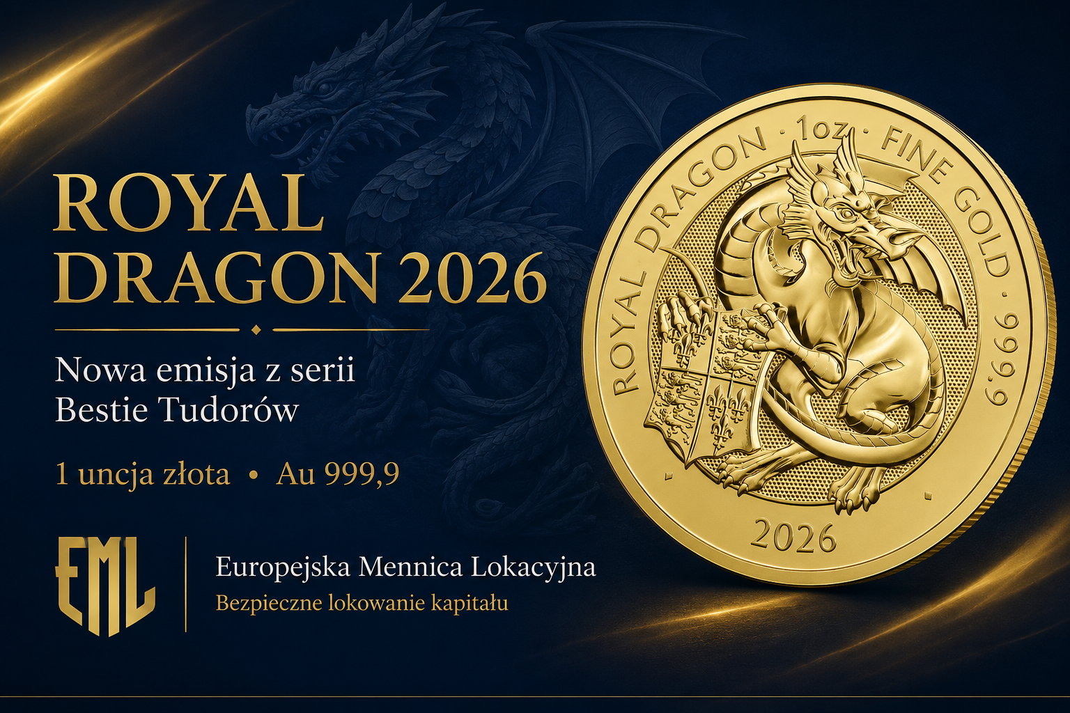 Royal Dragon 2026 – czy nowa Bestia Tudorów ma szansę stać się jedną z najbardziej pożądanych monet serii?