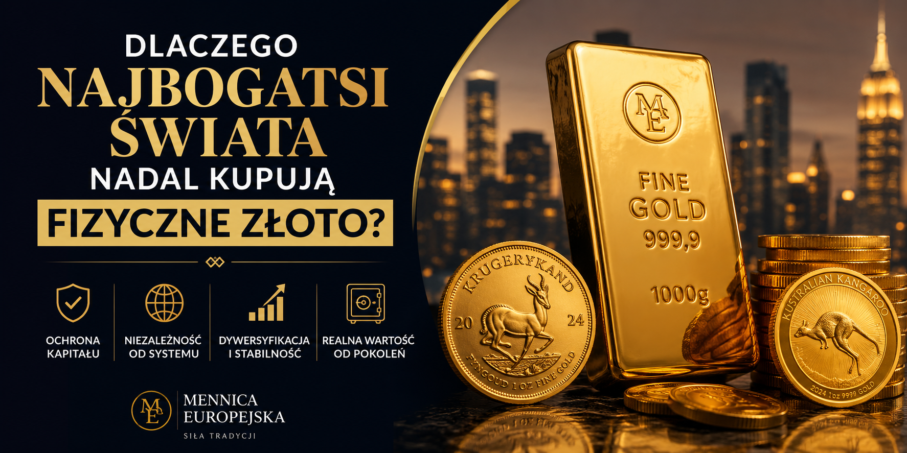 Dlaczego najbogatsi świata nadal kupują fizyczne złoto?