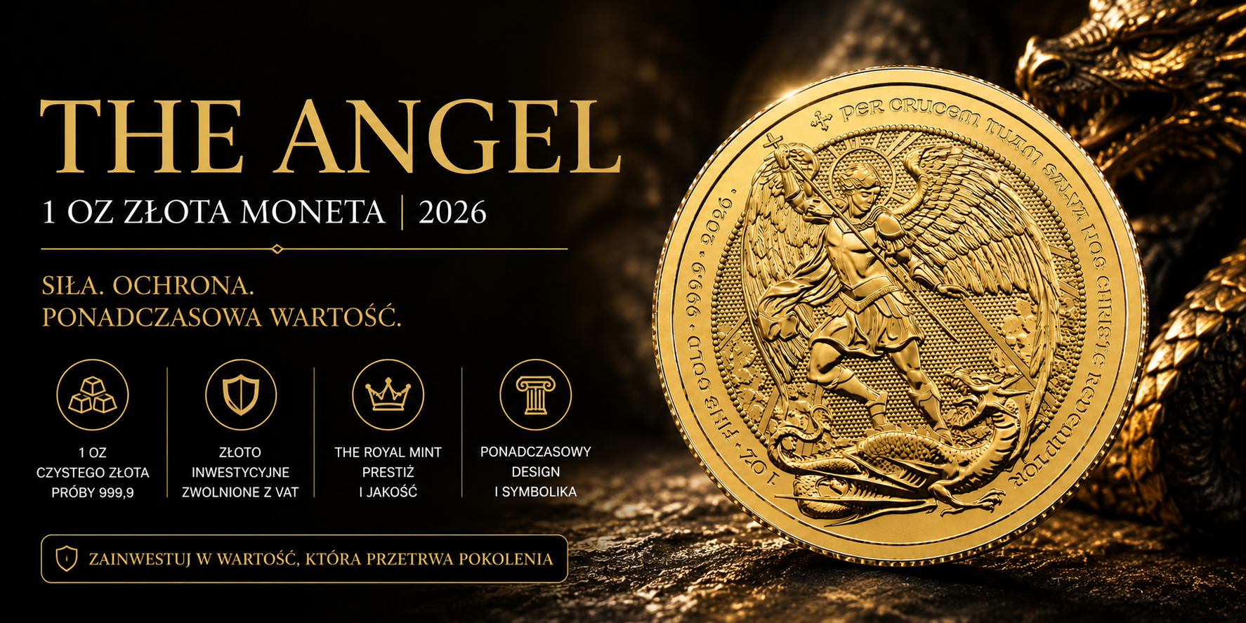 The Angel 2026 – złota moneta inwestycyjna z wyjątkową symboliką