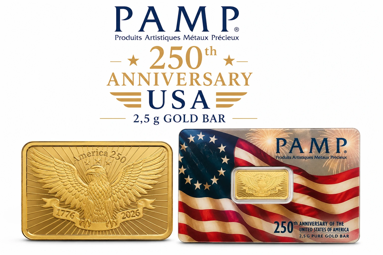 PAMP 250th Anniversary USA 2,5g