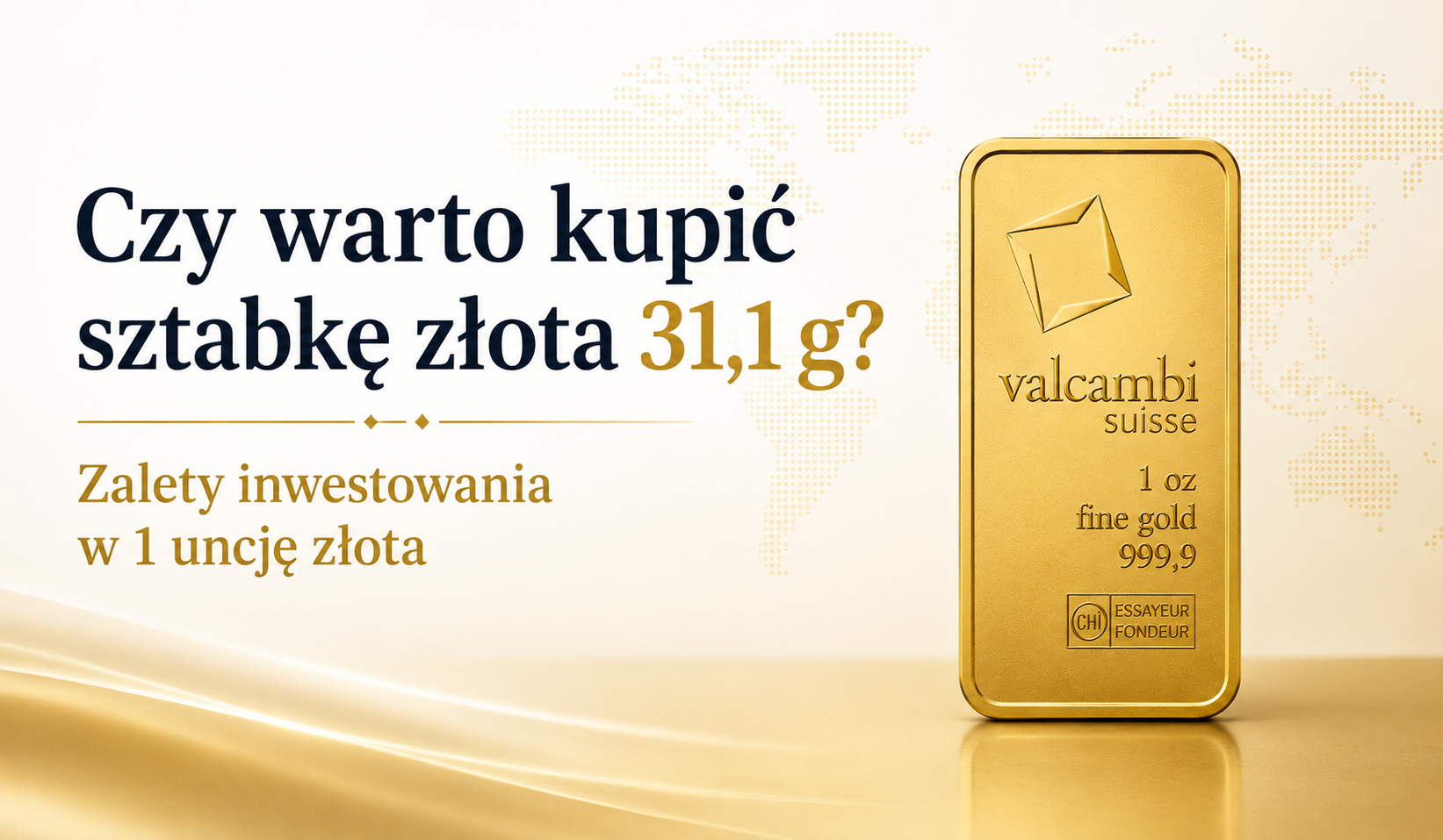 Czy warto kupić sztabkę złota 31,1 g? Zalety inwestowania w 1 uncję złota